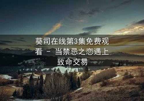 葵司在线第3集免费观看 - 当禁忌之恋遇上致命交易