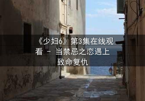 《少妇6》第3集在线观看 - 当禁忌之恋遇上致命复仇