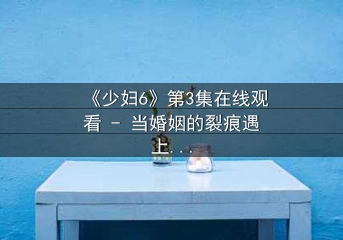 《少妇6》第3集在线观看 - 当婚姻的裂痕遇上复仇的火焰