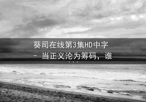 葵司在线第3集HD中字 - 当正义沦为筹码,谁在操控真相?
