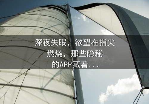深夜失眠,欲望在指尖燃烧,那些隐秘的APP藏着怎样的禁忌故事?