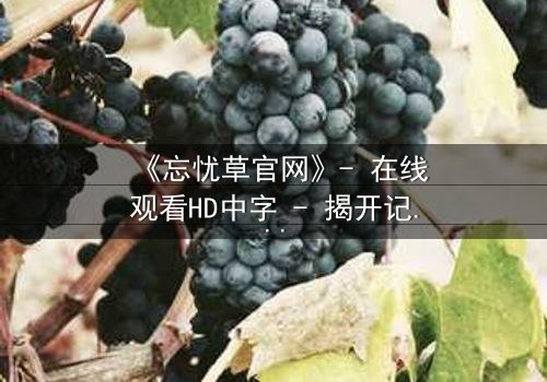 《忘忧草官网》- 在线观看HD中字 - 揭开记忆背后的惊天秘密