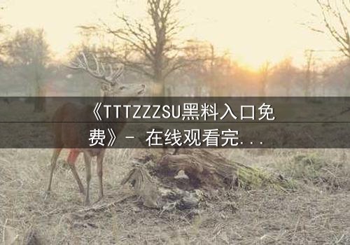 《TTTZZZSU黑料入口免费》- 在线观看完整无删 - 揭秘隐藏在代码背后的致命交易