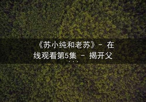 《苏小纯和老苏》- 在线观看第5集 - 揭开父女情仇的惊天秘密