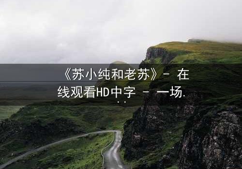 《苏小纯和老苏》- 在线观看HD中字 - 一场父女情仇的终极对决