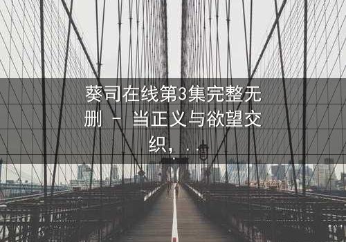 葵司在线第3集完整无删 - 当正义与欲望交织,谁能全身而退?