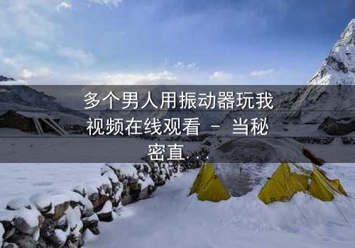 多个男人用振动器玩我视频在线观看 - 当秘密直播变成致命游戏,谁能逃出这场欲望陷阱?